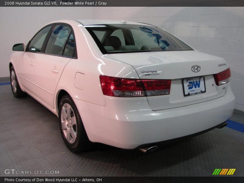 Powder White Pearl / Gray 2008 Hyundai Sonata GLS V6