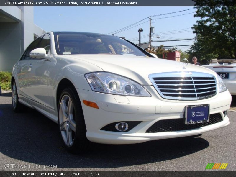 Arctic White / Cashmere/Savanna 2008 Mercedes-Benz S 550 4Matic Sedan