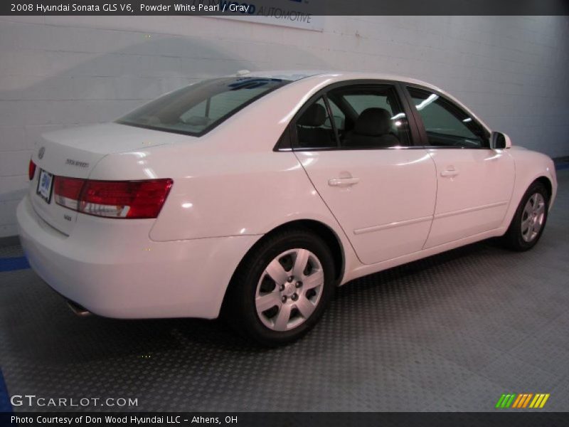 Powder White Pearl / Gray 2008 Hyundai Sonata GLS V6