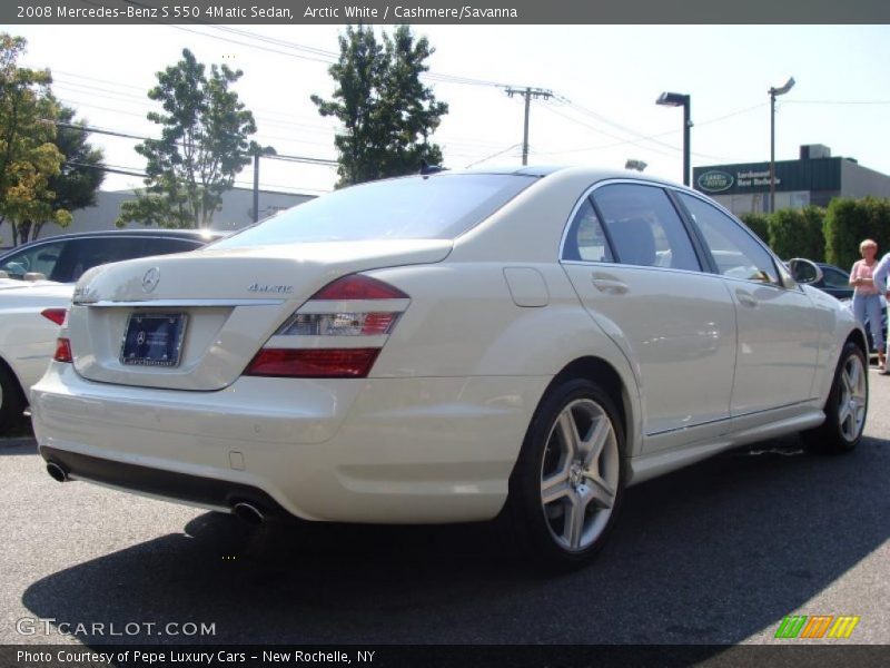 Arctic White / Cashmere/Savanna 2008 Mercedes-Benz S 550 4Matic Sedan