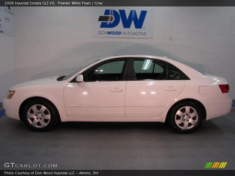 Powder White Pearl / Gray 2008 Hyundai Sonata GLS V6