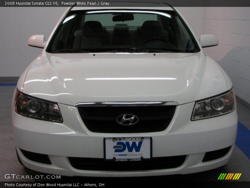 Powder White Pearl / Gray 2008 Hyundai Sonata GLS V6