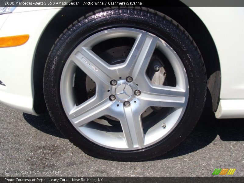 Arctic White / Cashmere/Savanna 2008 Mercedes-Benz S 550 4Matic Sedan