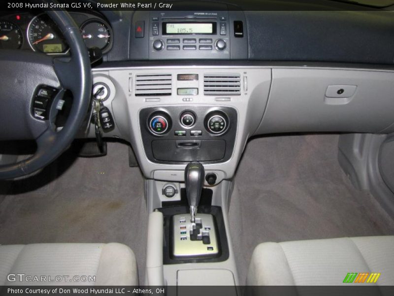 Powder White Pearl / Gray 2008 Hyundai Sonata GLS V6