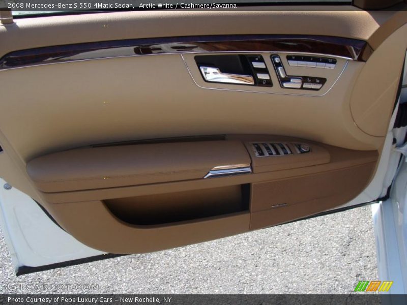 Arctic White / Cashmere/Savanna 2008 Mercedes-Benz S 550 4Matic Sedan