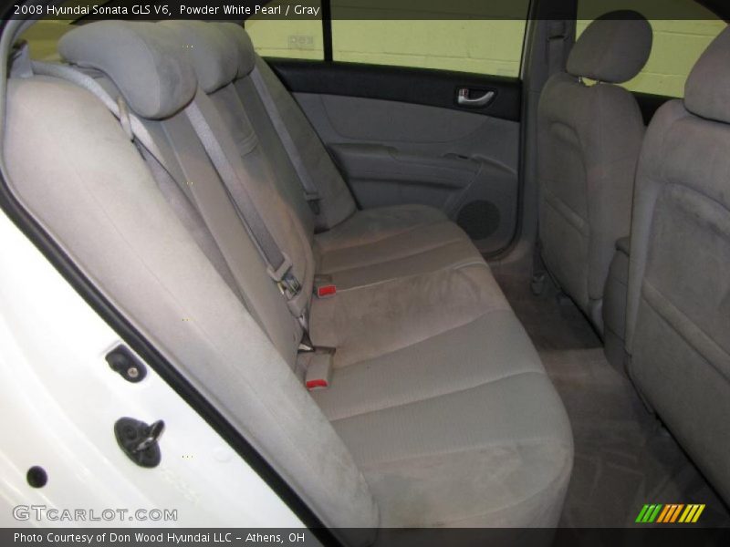 Powder White Pearl / Gray 2008 Hyundai Sonata GLS V6