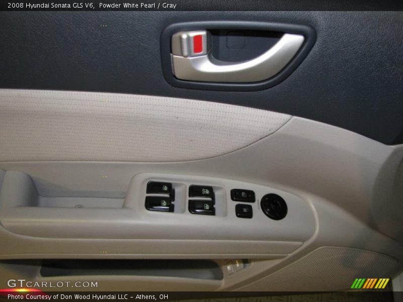 Powder White Pearl / Gray 2008 Hyundai Sonata GLS V6