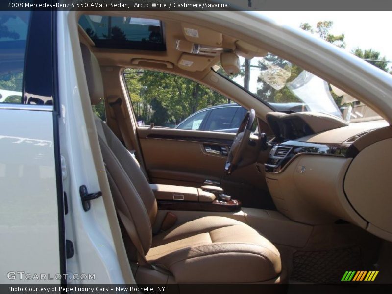 Arctic White / Cashmere/Savanna 2008 Mercedes-Benz S 550 4Matic Sedan