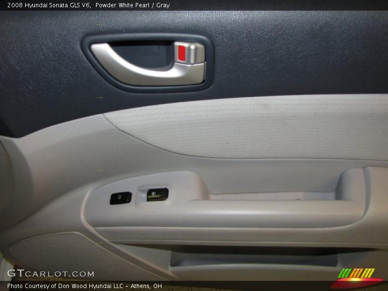 Powder White Pearl / Gray 2008 Hyundai Sonata GLS V6