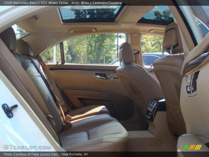 Arctic White / Cashmere/Savanna 2008 Mercedes-Benz S 550 4Matic Sedan