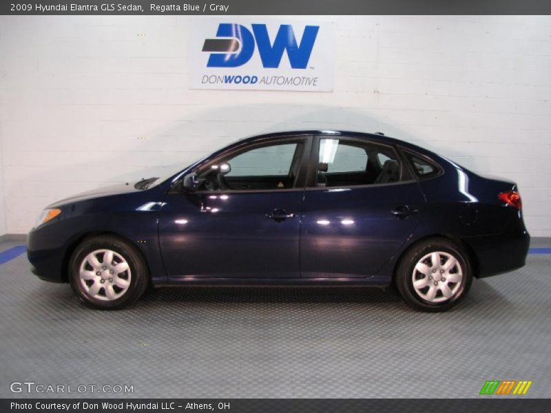 Regatta Blue / Gray 2009 Hyundai Elantra GLS Sedan