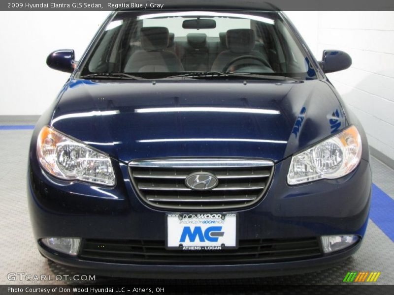 Regatta Blue / Gray 2009 Hyundai Elantra GLS Sedan