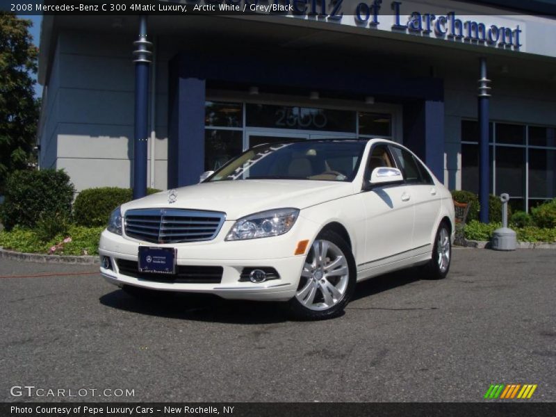 Arctic White / Grey/Black 2008 Mercedes-Benz C 300 4Matic Luxury