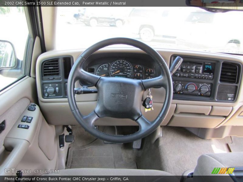 Pewter Metallic / Neutral 2002 GMC Sierra 1500 SLE Extended Cab