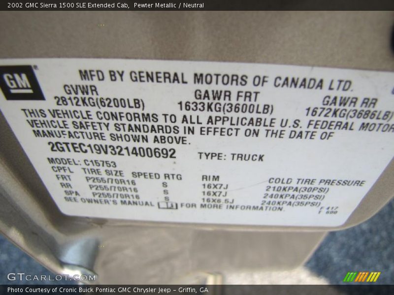 Pewter Metallic / Neutral 2002 GMC Sierra 1500 SLE Extended Cab