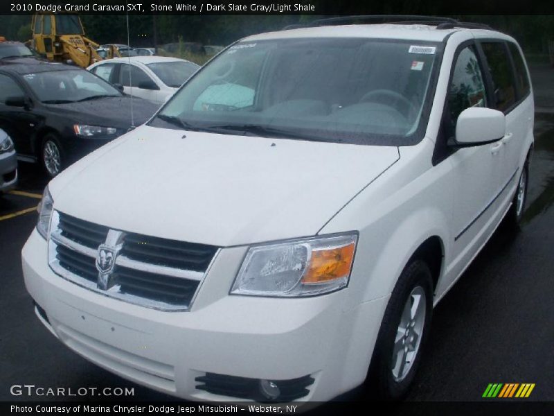 Stone White / Dark Slate Gray/Light Shale 2010 Dodge Grand Caravan SXT