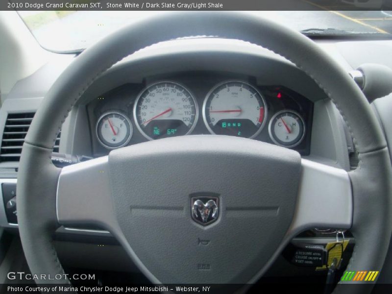 Stone White / Dark Slate Gray/Light Shale 2010 Dodge Grand Caravan SXT