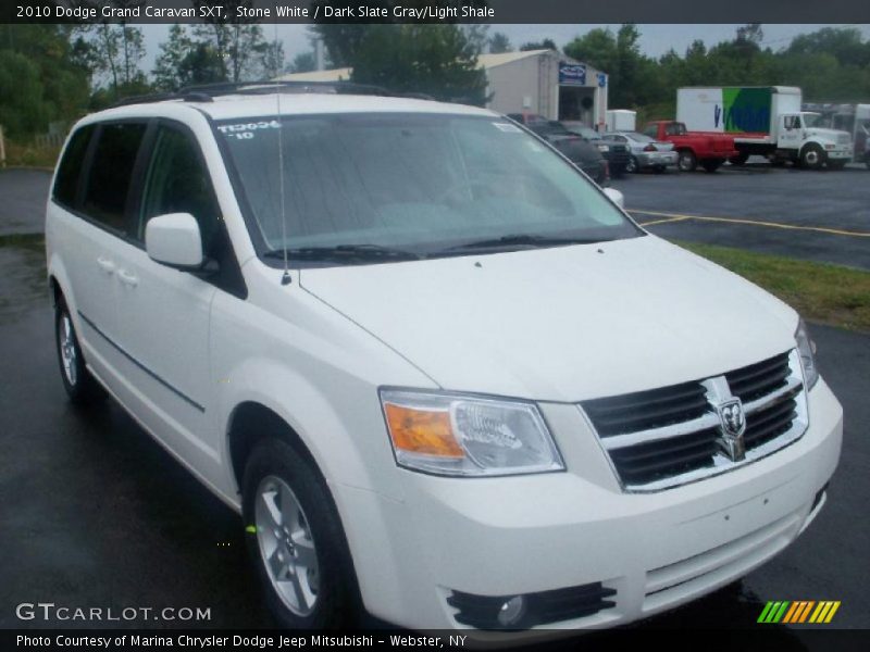 Stone White / Dark Slate Gray/Light Shale 2010 Dodge Grand Caravan SXT