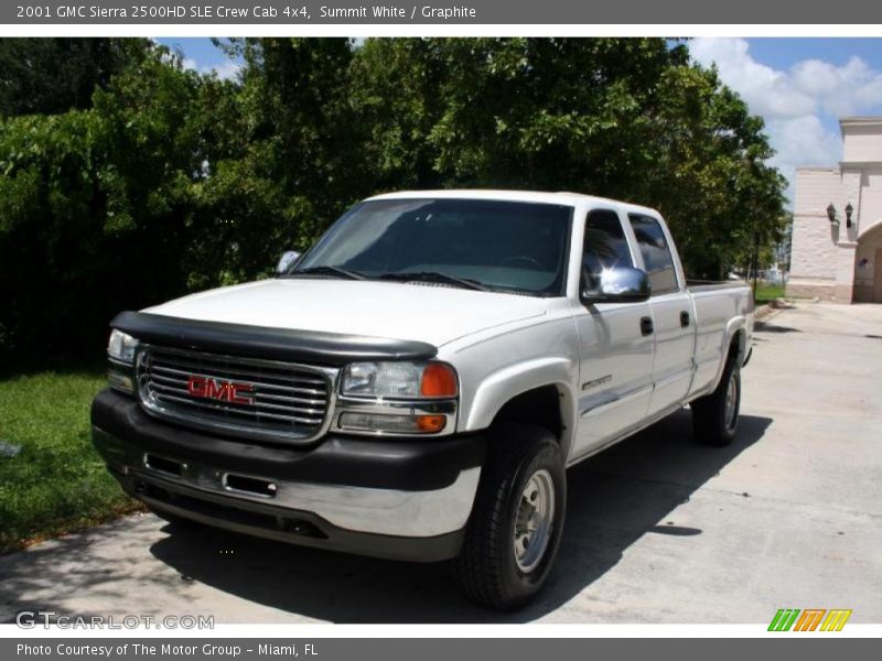 Summit White / Graphite 2001 GMC Sierra 2500HD SLE Crew Cab 4x4