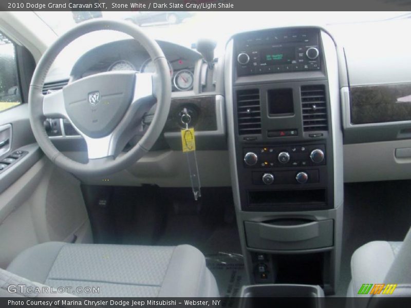 Stone White / Dark Slate Gray/Light Shale 2010 Dodge Grand Caravan SXT