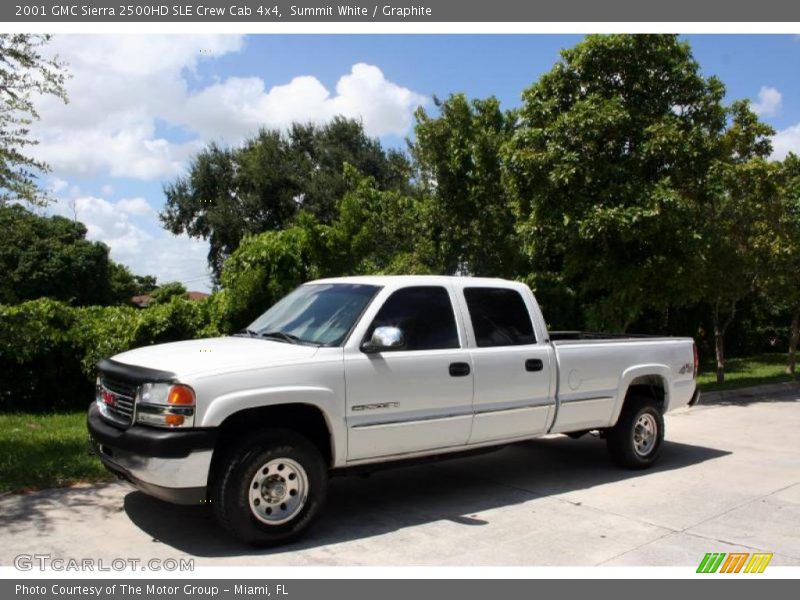 Summit White / Graphite 2001 GMC Sierra 2500HD SLE Crew Cab 4x4