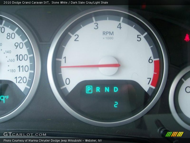 Stone White / Dark Slate Gray/Light Shale 2010 Dodge Grand Caravan SXT