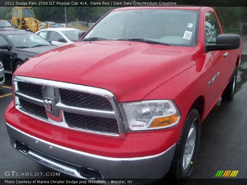 Flame Red / Dark Slate Gray/Medium Graystone 2011 Dodge Ram 1500 SLT Regular Cab 4x4