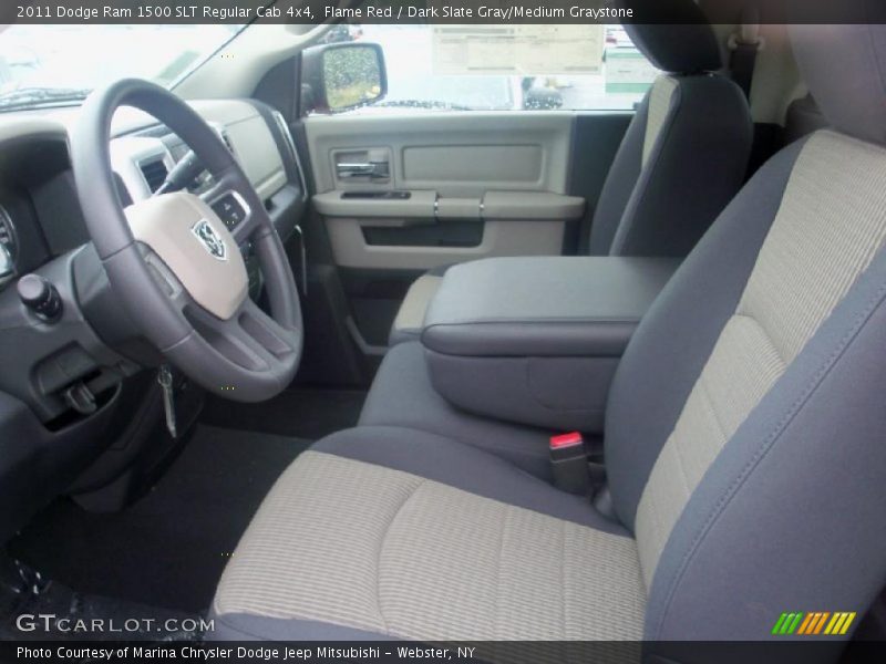 Flame Red / Dark Slate Gray/Medium Graystone 2011 Dodge Ram 1500 SLT Regular Cab 4x4