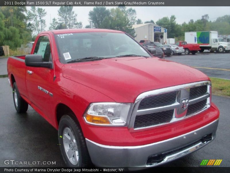 Flame Red / Dark Slate Gray/Medium Graystone 2011 Dodge Ram 1500 SLT Regular Cab 4x4