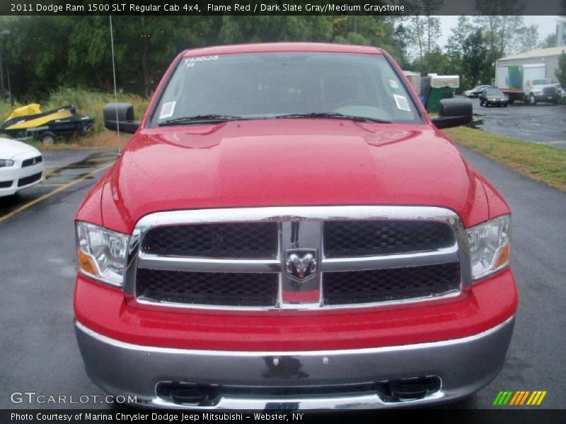 Flame Red / Dark Slate Gray/Medium Graystone 2011 Dodge Ram 1500 SLT Regular Cab 4x4