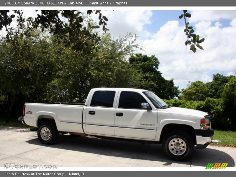 Summit White / Graphite 2001 GMC Sierra 2500HD SLE Crew Cab 4x4