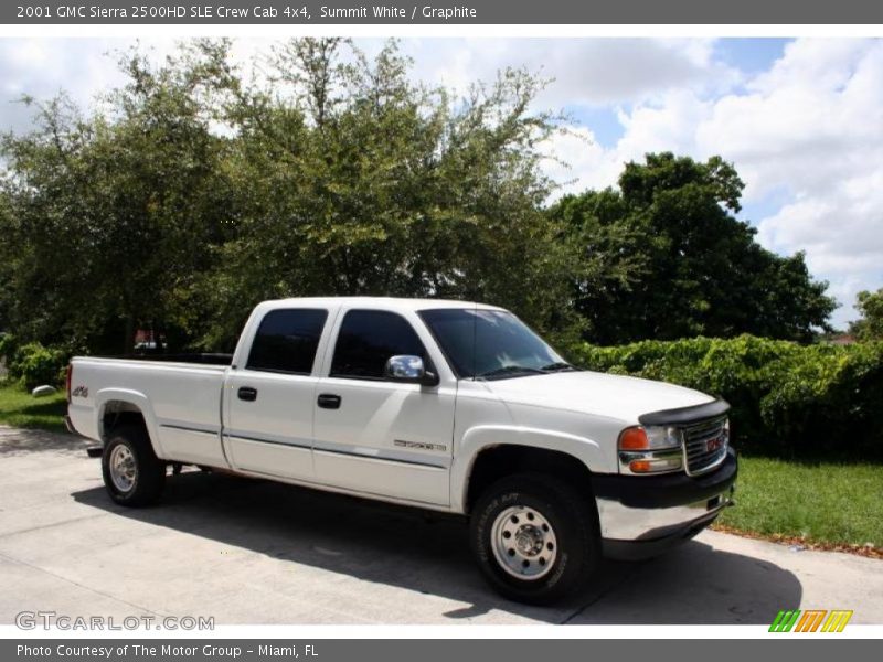Summit White / Graphite 2001 GMC Sierra 2500HD SLE Crew Cab 4x4