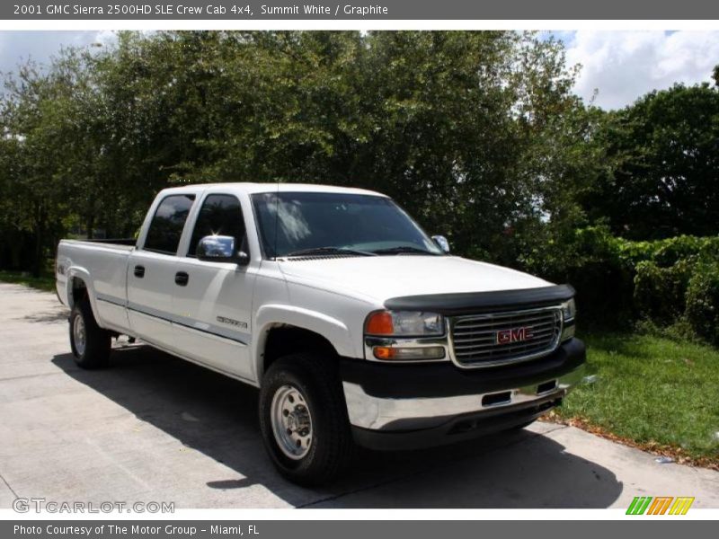 Summit White / Graphite 2001 GMC Sierra 2500HD SLE Crew Cab 4x4