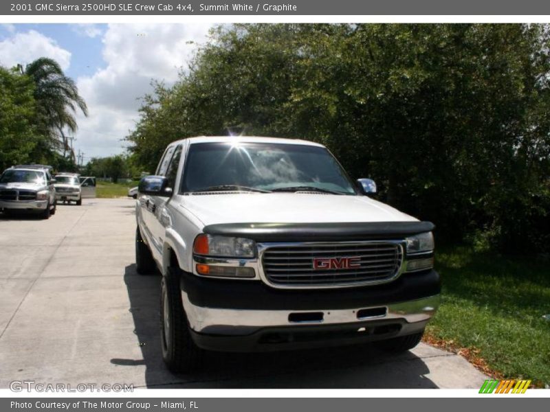 Summit White / Graphite 2001 GMC Sierra 2500HD SLE Crew Cab 4x4