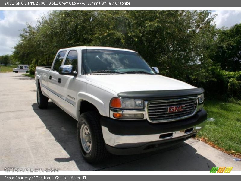 Summit White / Graphite 2001 GMC Sierra 2500HD SLE Crew Cab 4x4