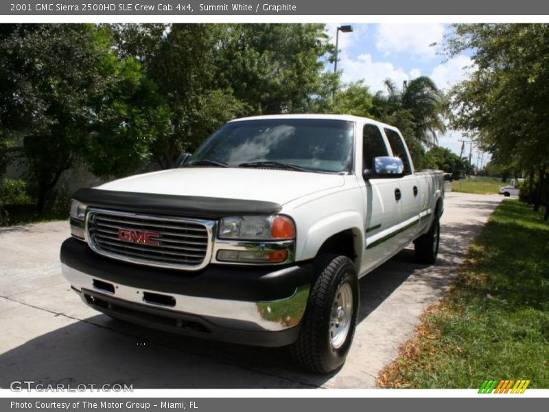 Summit White / Graphite 2001 GMC Sierra 2500HD SLE Crew Cab 4x4