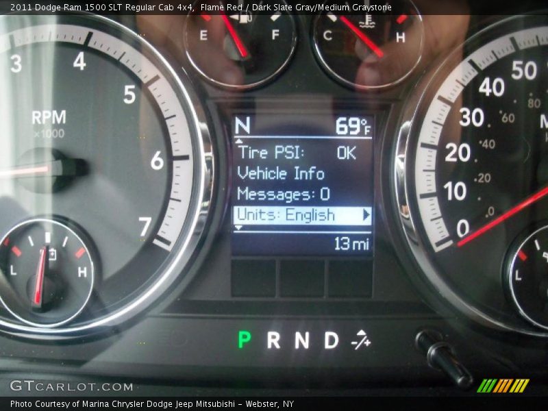 Flame Red / Dark Slate Gray/Medium Graystone 2011 Dodge Ram 1500 SLT Regular Cab 4x4