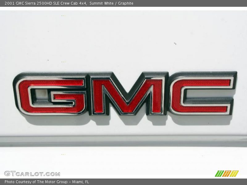 Summit White / Graphite 2001 GMC Sierra 2500HD SLE Crew Cab 4x4