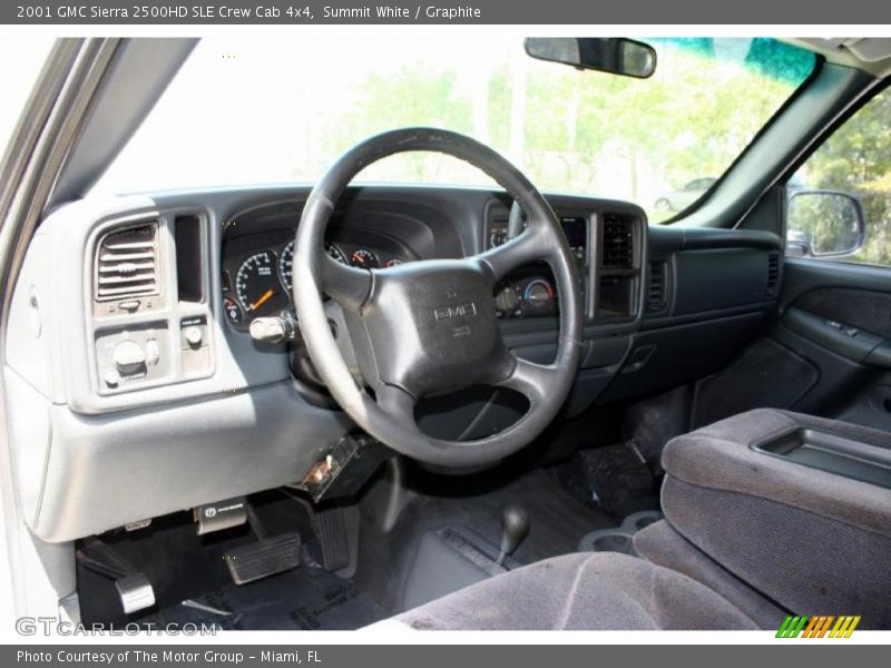 Summit White / Graphite 2001 GMC Sierra 2500HD SLE Crew Cab 4x4