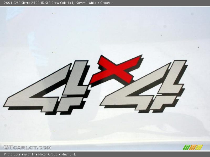 Summit White / Graphite 2001 GMC Sierra 2500HD SLE Crew Cab 4x4