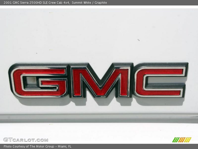 Summit White / Graphite 2001 GMC Sierra 2500HD SLE Crew Cab 4x4