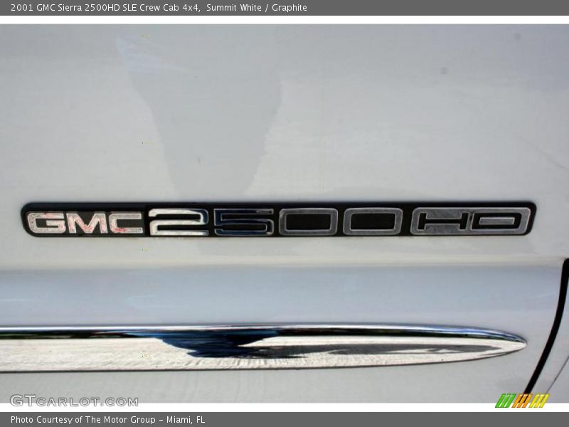 Summit White / Graphite 2001 GMC Sierra 2500HD SLE Crew Cab 4x4