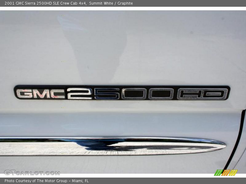Summit White / Graphite 2001 GMC Sierra 2500HD SLE Crew Cab 4x4