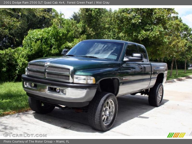 Forest Green Pearl / Mist Gray 2001 Dodge Ram 2500 SLT Quad Cab 4x4