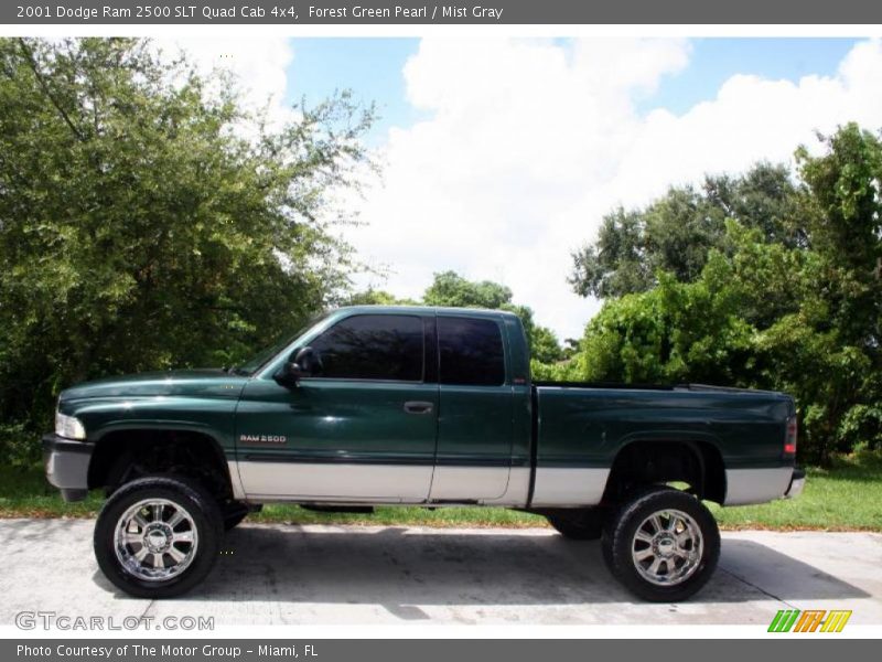 Forest Green Pearl / Mist Gray 2001 Dodge Ram 2500 SLT Quad Cab 4x4