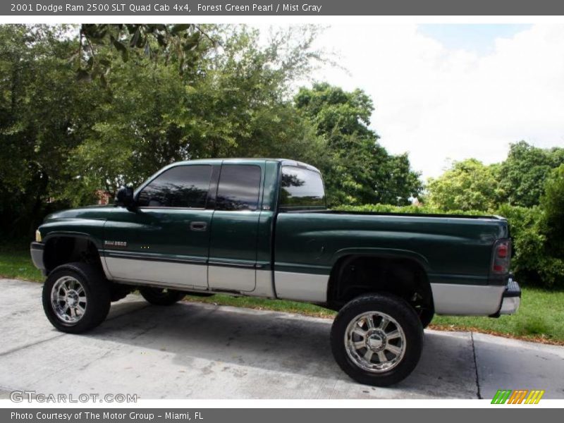 Forest Green Pearl / Mist Gray 2001 Dodge Ram 2500 SLT Quad Cab 4x4