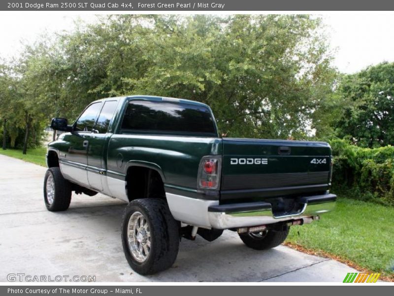Forest Green Pearl / Mist Gray 2001 Dodge Ram 2500 SLT Quad Cab 4x4