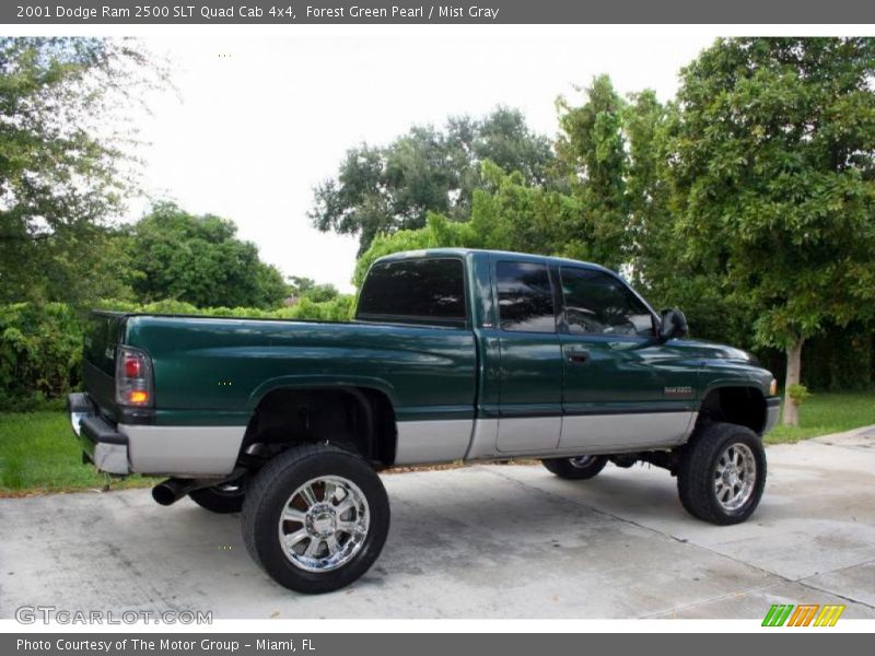 Forest Green Pearl / Mist Gray 2001 Dodge Ram 2500 SLT Quad Cab 4x4