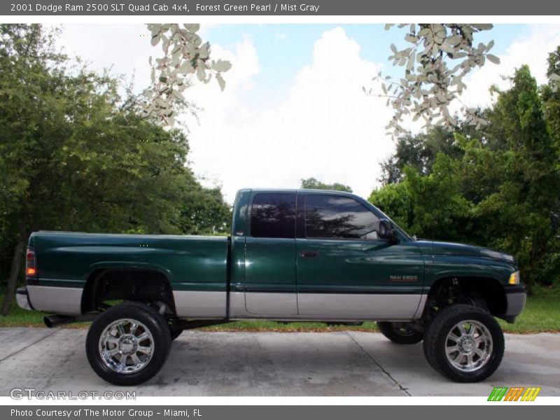Forest Green Pearl / Mist Gray 2001 Dodge Ram 2500 SLT Quad Cab 4x4