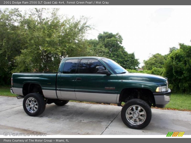 Forest Green Pearl / Mist Gray 2001 Dodge Ram 2500 SLT Quad Cab 4x4